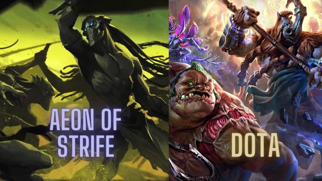 imagen referente a los juegos aeon of strife y dota