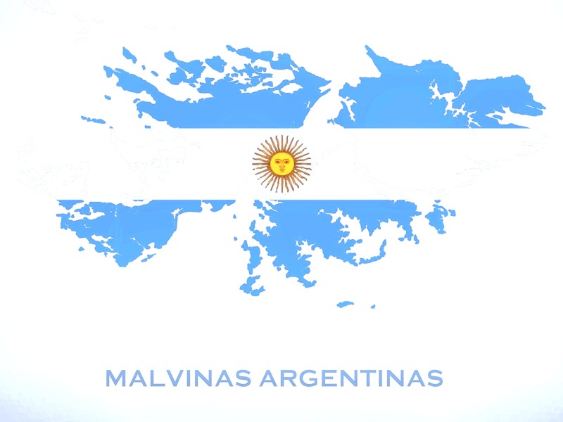 Diseño Malvinas argentinas como la bandera nacional.