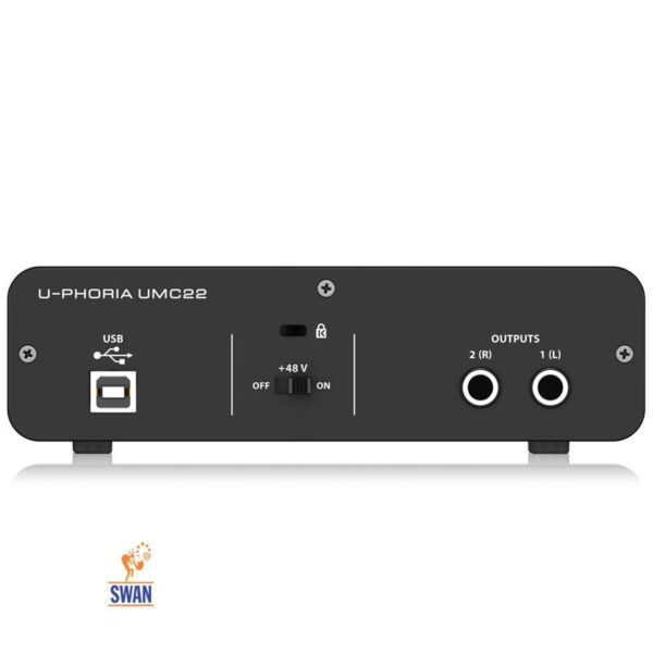 placa_berhinger_atras Placa de audio BEHRINGER UMC22
