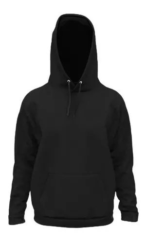 buzo negro capucha frente Buzo negro con capucha canguro