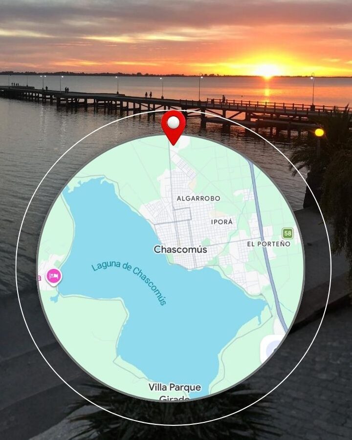 atardecer en chascomus con maps
