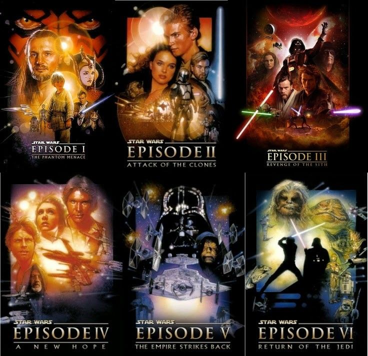 saga star wars portadas de las películas de la saga de star wars
